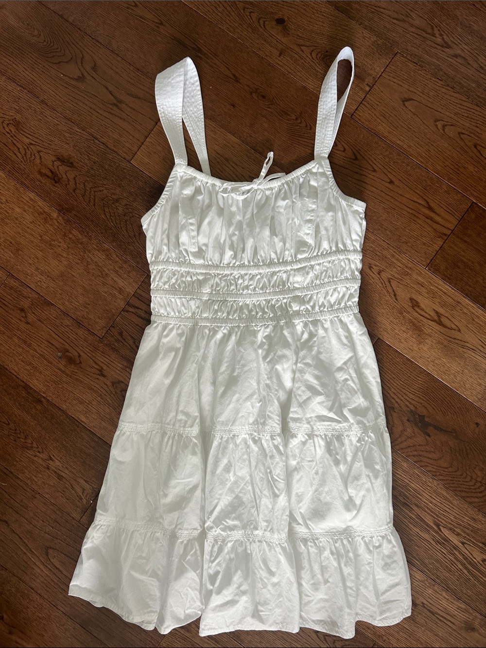Sunday Best White Smocked Tiered Sundress for Girls